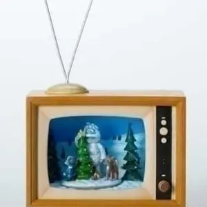 snow globe "like" rudolph and friends retro tv