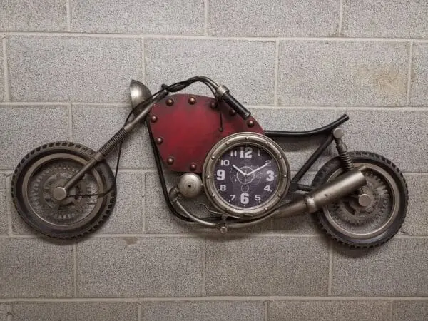wall clock vintage motorcycle wall clock