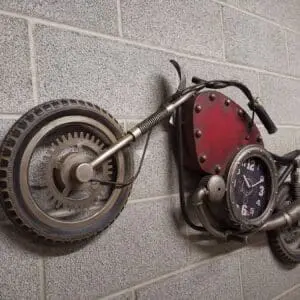 wall clock vintage motorcycle wall clock