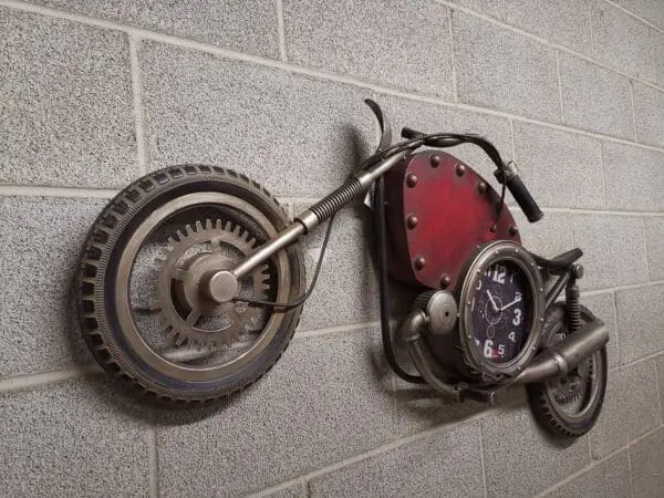 wall clock vintage motorcycle wall clock