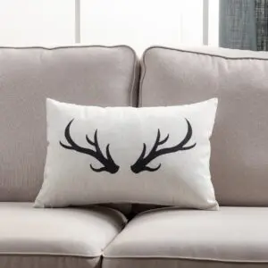 lumbar antler icon throw pillow