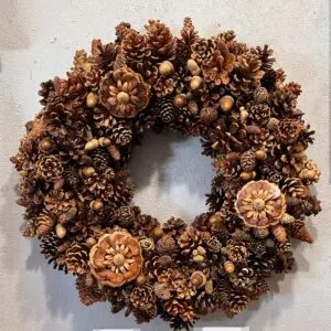 pinecone wreath "january"