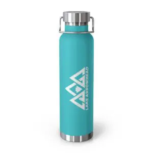lake arrowhead 22oz vacuum insulated water bottle with three peaks arrowhead design