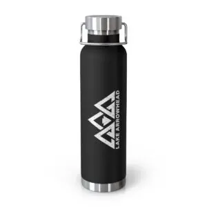 lake arrowhead 22oz vacuum insulated water bottle with three peaks arrowhead design