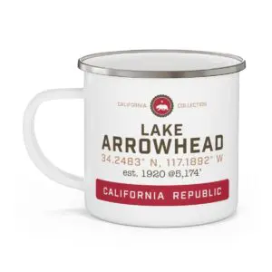 lake arrowhead camping mug from the signature california collection