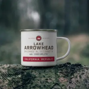 lake arrowhead camping mug from the signature california collection