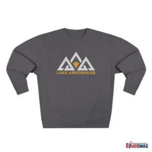 lake arrowhead modern three peaks & arrowhead premium crewneck sweatshirt