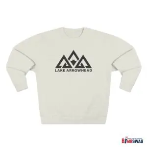 lake arrowhead modern three peaks & arrowhead premium crewneck sweatshirt