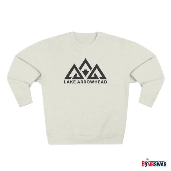 lake arrowhead modern three peaks & arrowhead premium crewneck sweatshirt