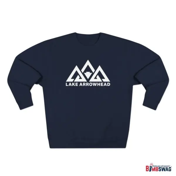 lake arrowhead modern three peaks & arrowhead premium crewneck sweatshirt