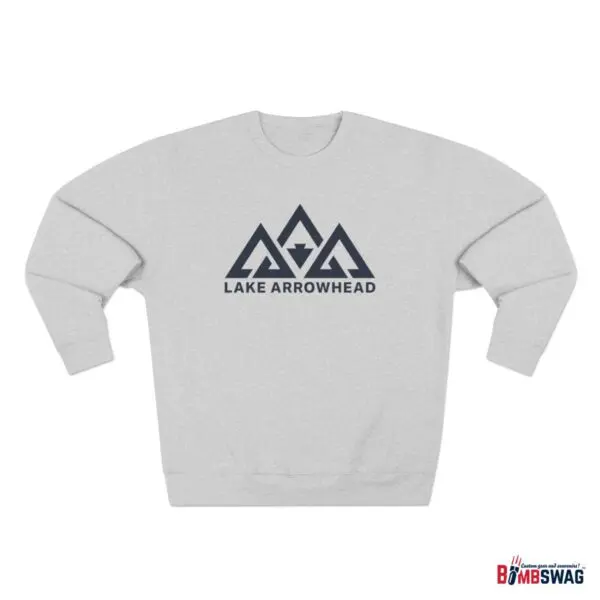 lake arrowhead modern three peaks & arrowhead premium crewneck sweatshirt
