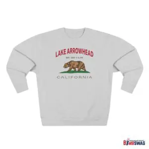 lake arrowhead premium bear crewneck sweatshirt with est. date & elevation