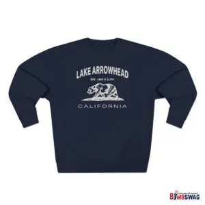 lake arrowhead premium bear crewneck sweatshirt with est. date & elevation
