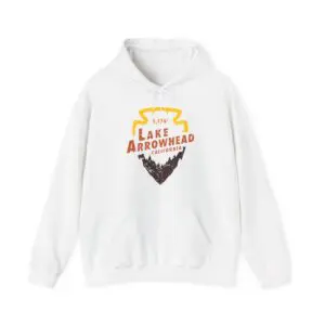 lake arrowhead hoodie with signature arrowhead design