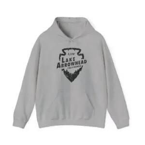 lake arrowhead hoodie with signature arrowhead design