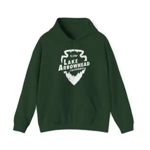 lake arrowhead hoodie with signature arrowhead design