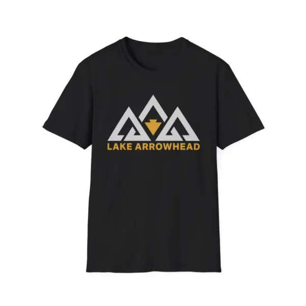 Photo of Lake Arrowhead Unisex Soft Style t Shirt With Our Modern Three Peak Arrowhead