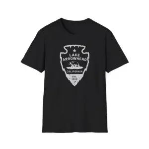 lake arrowhead signature arrowhead ca flag t shirt