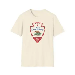 lake arrowhead signature arrowhead ca flag t shirt