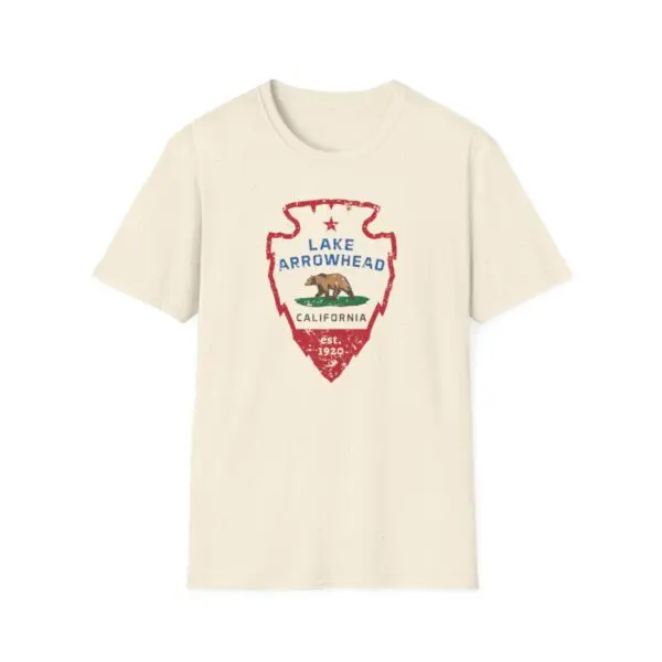 lake arrowhead signature arrowhead ca flag t shirt