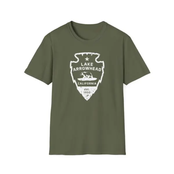 lake arrowhead signature arrowhead ca flag t shirt