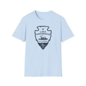 lake arrowhead signature arrowhead ca flag t shirt