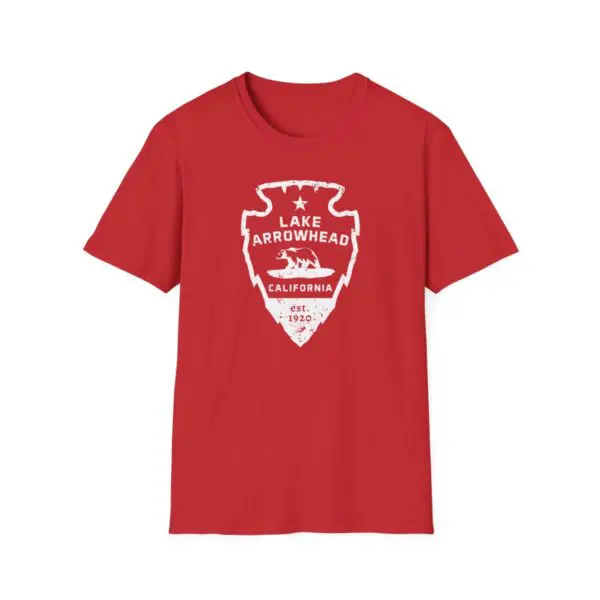 lake arrowhead signature arrowhead ca flag t shirt