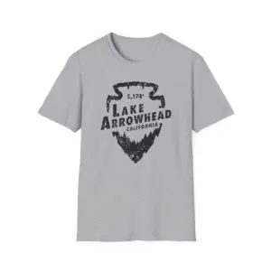 Photo of Lake Arrowhead Unisex Soft Style t Shirt With Our Signature Arrowhead Shape