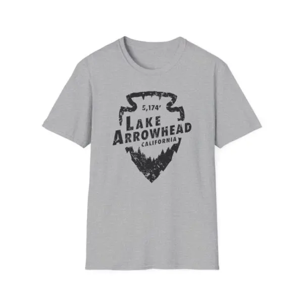 Photo of Lake Arrowhead Unisex Soft Style t Shirt With Our Signature Arrowhead Shape