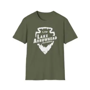Photo of Lake Arrowhead Unisex Soft Style t Shirt With Our Signature Arrowhead Shape