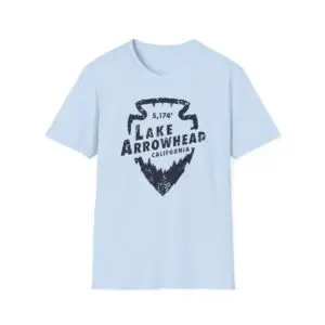 Photo of Lake Arrowhead Unisex Soft Style t Shirt With Our Signature Arrowhead Shape