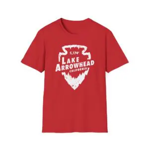 Photo of Lake Arrowhead Unisex Soft Style t Shirt With Our Signature Arrowhead Shape