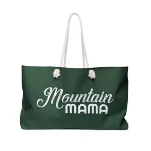 mountain mama weekender tote bag