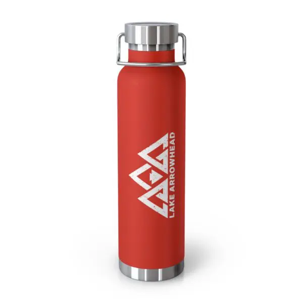 lake arrowhead 22oz vacuum insulated water bottle with three peaks arrowhead design