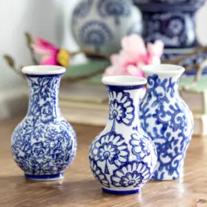 porcelain vine petite vase, 3 assorted styles