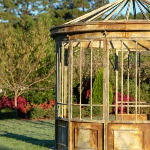 aged metal gazebo