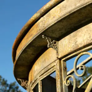 aged metal gazebo
