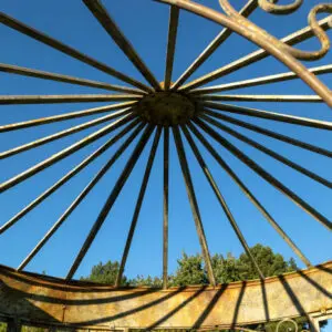 aged metal gazebo