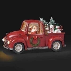 snow globe santa driver with snowmen