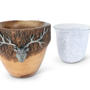 natural log elk ice bucket