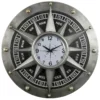 compass metal wall clock