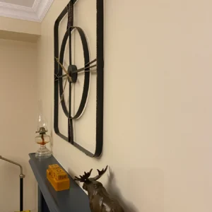 wall clock square wrought iron antique clock