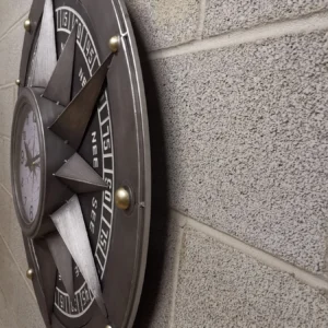 wall clock compass metal wall clock