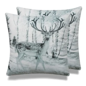 reindeer throw pillow set of 2