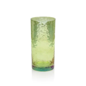 aperitivo highball glass luster green by zodax 001