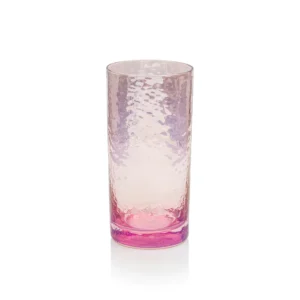 aperitivo highball glass luster pink by zodax 001