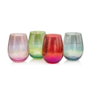 aperitivo stemless all purpose glasses by zodax in multiple colors