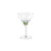 colette optic martini cocktail glass in verdant green by zodax ch 7264