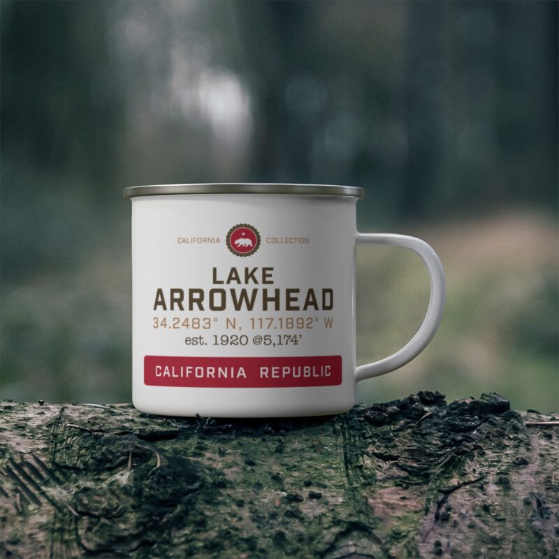 lake arrowhead camping mug from the signature california collection