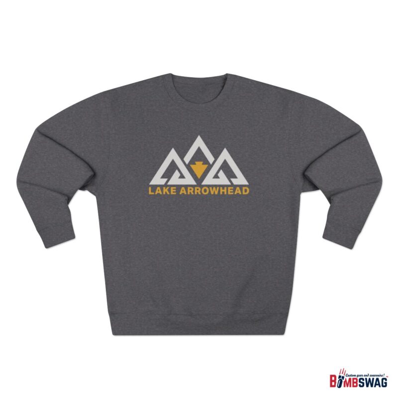 lake arrowhead modern three peaks & arrowhead premium crewneck sweatshirt